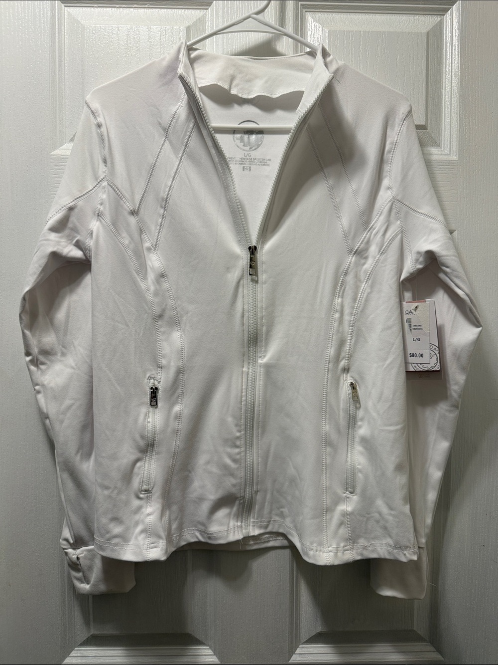 White Utility Zip-Up Jacket by Heritage Sportswear/Canada Gear
